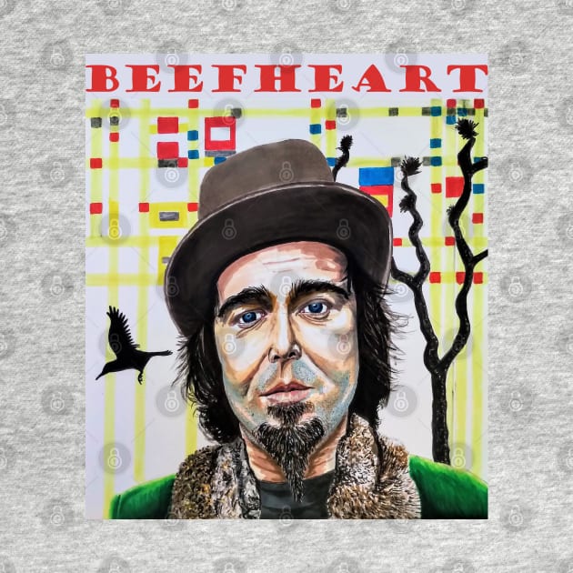 Captain Beefheart original portrait painting/fan art by smadge